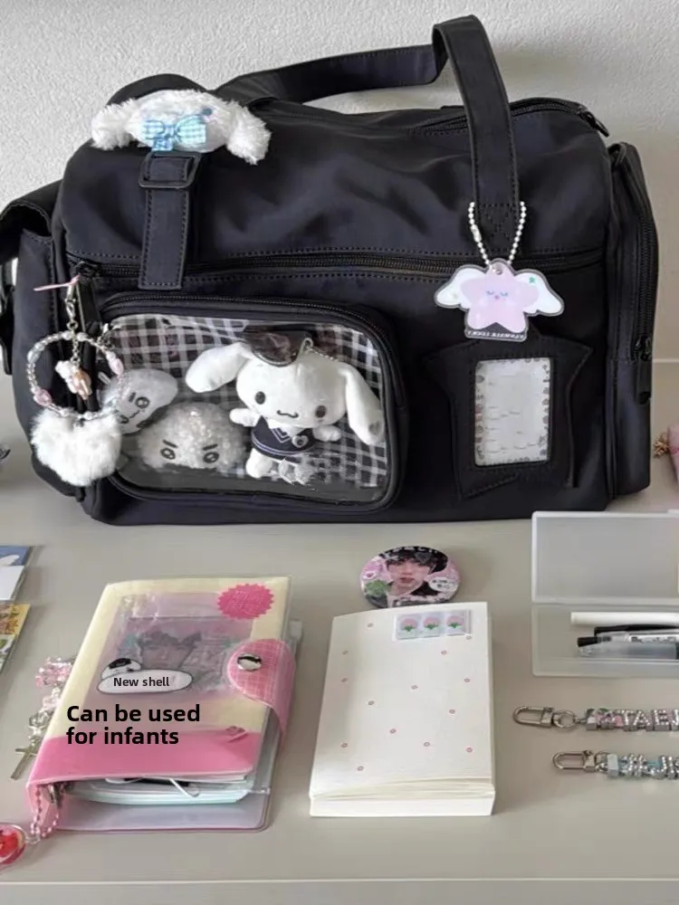 

Новинка 2025, нейлоновая большая сумка для куклы Capaci, дорожная сумка, ручная сумка на одно плечо, универсальная молодежная сумка на молнии