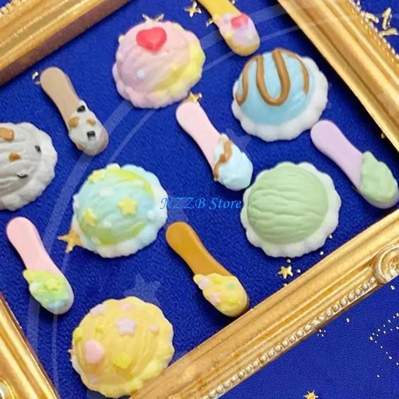 

T21F Flexible Silicone Mold for DIY Crafts Easy to Clean Epoxy Resin Molds Ice Cream Ball Shaped Jewelry Decoration Mould