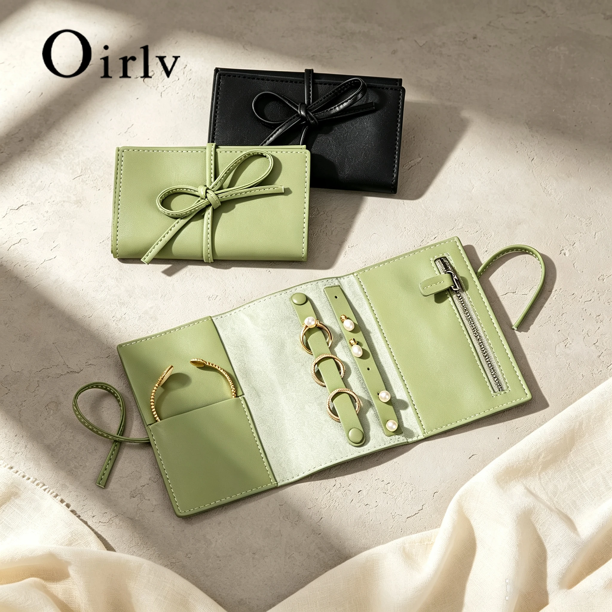 Oirlv Portable Accessory Storage Bag Travel Jewelry Case Multi-purpose Pouch Jewelry Case Earring And Ring Bag Friend Gift