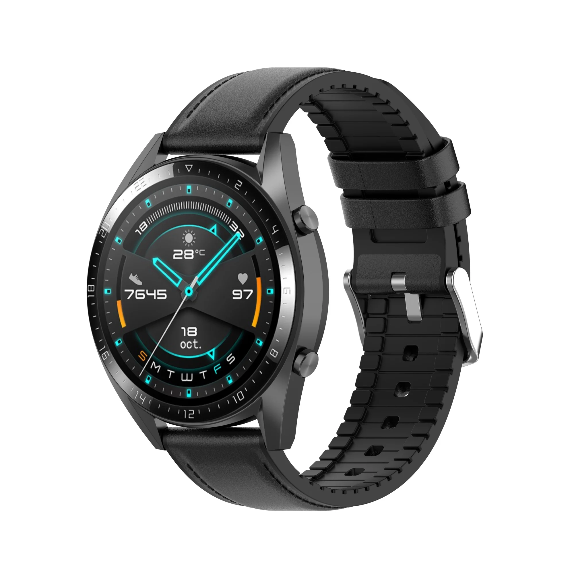 Correa de silicona y cuero para Huawei Watch GT 2 Pro, banda de reloj GT2 de 46mm y 42mm/HONOR Magic Watch 2/ES