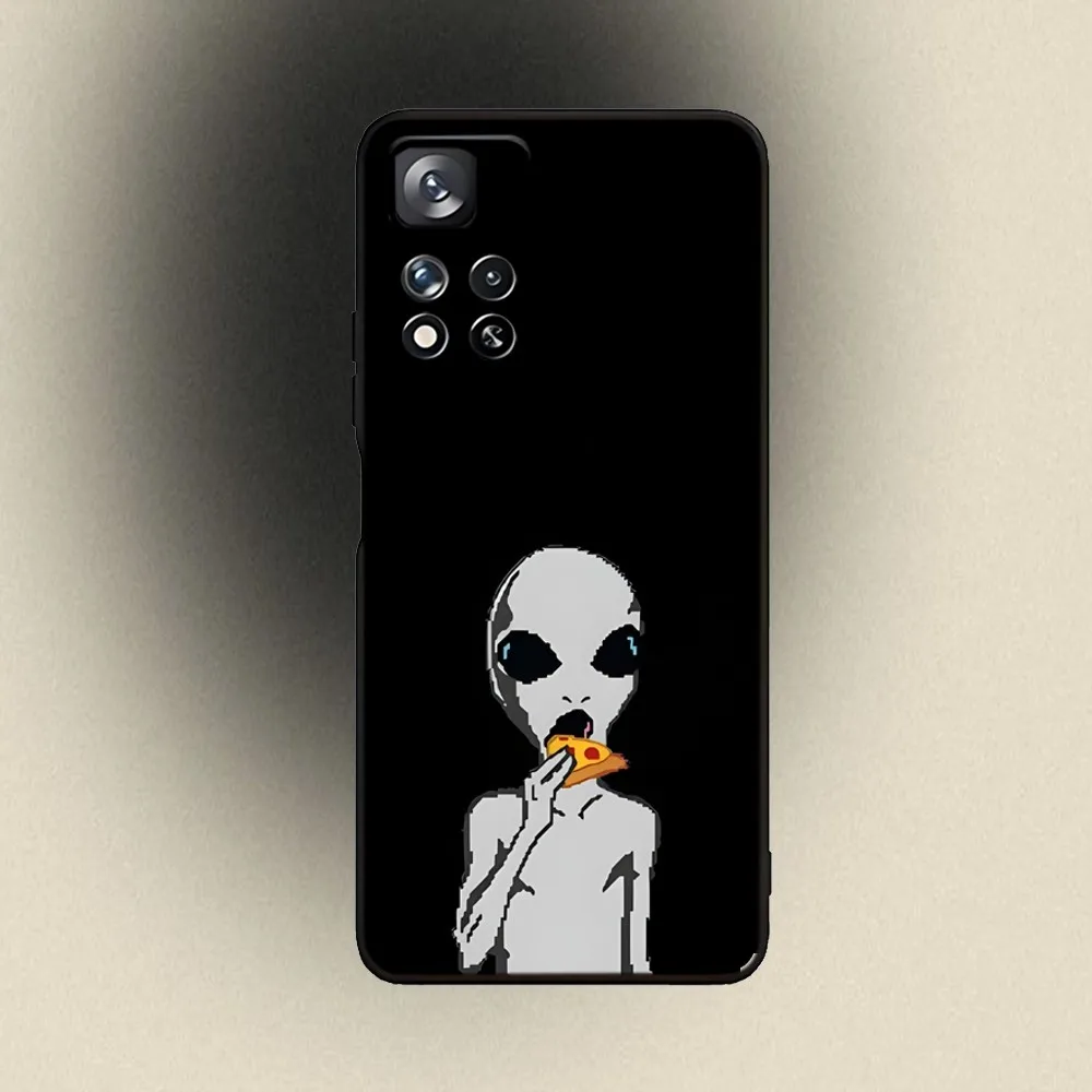 Cute Alien ET  Phone Case For Samsung Galaxy A20,A21s,A22,A31,A32,A52,A53,A72,73,A80,A91 Soft Black Cover