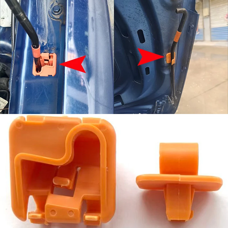 

1 комплект, пластиковый автомобильный капот, кронштейн с пряжкой, зажим для Skoda Fabia 2007-2014 для Skoda Octavia 2004-2013 1U0823570A