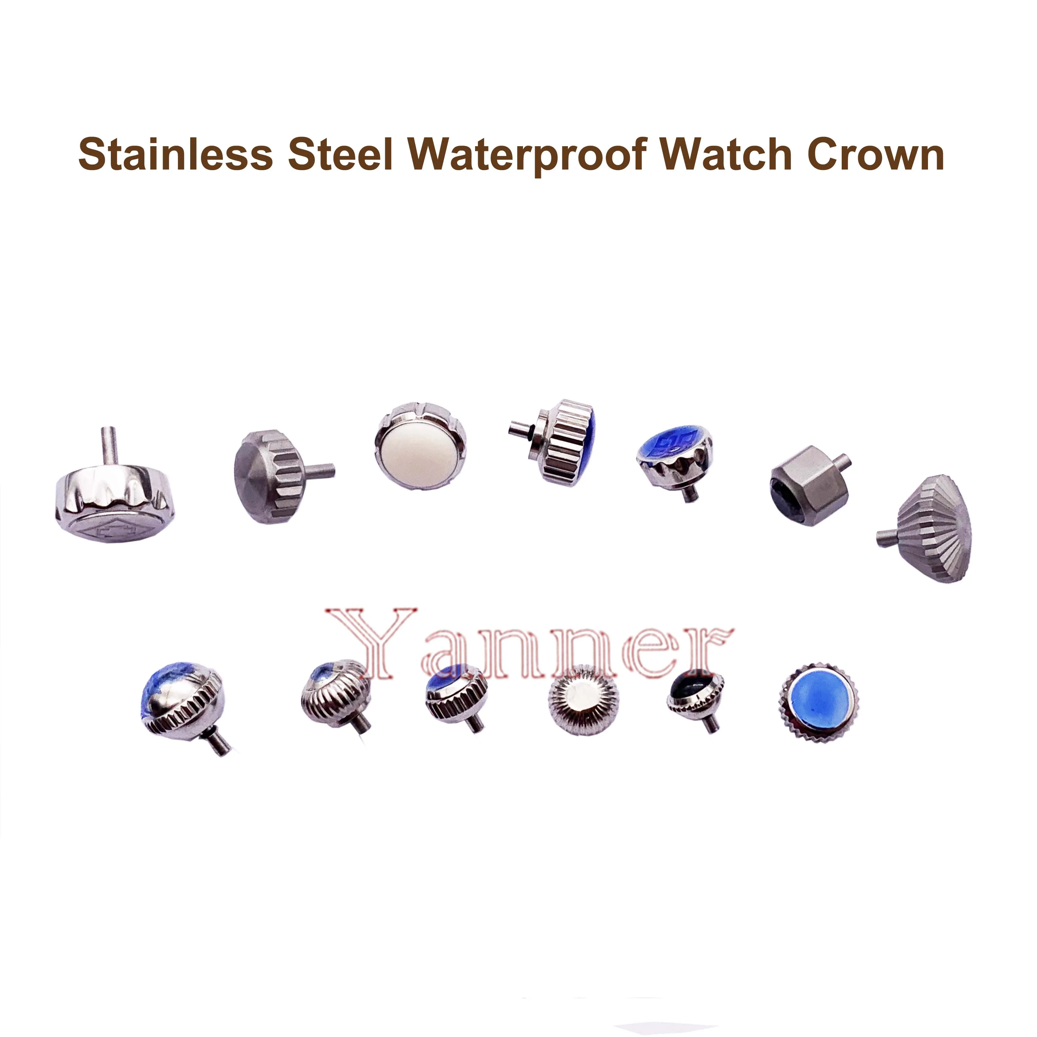 Stainless Steel Waterproof Watch Crown with different Shape Pumpkin Crown and Big Sizes