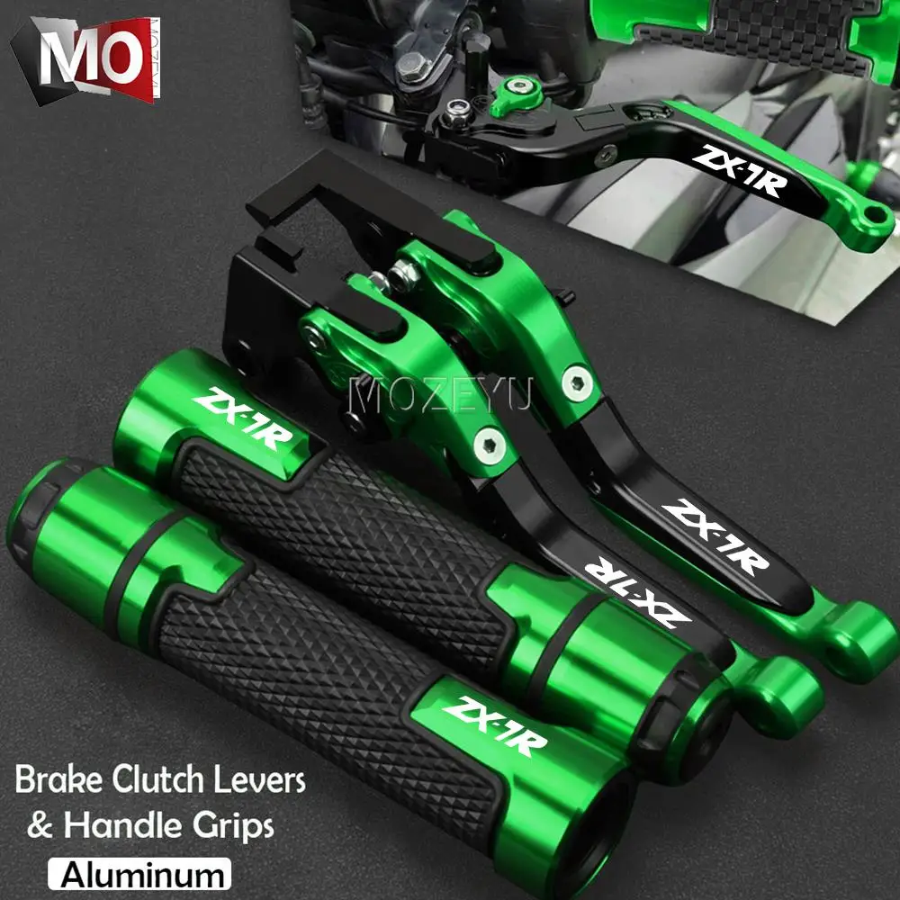 For KAWASAKI ZX7R ZX-7R ZX 7R 1989-2003 2002 2001 2000 1999 Motorcycle Aluminum Adjustable Brake Clutch Levers & Handlebar grips