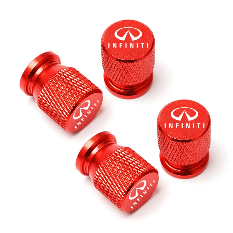 Car Wheel Tire Valve Caps Tyre Stem Covers Airdust Waterproof For Infiniti FX35 Q50 Q30 ESQ QX50 QX60 QX70 EX JX35 G35 G37