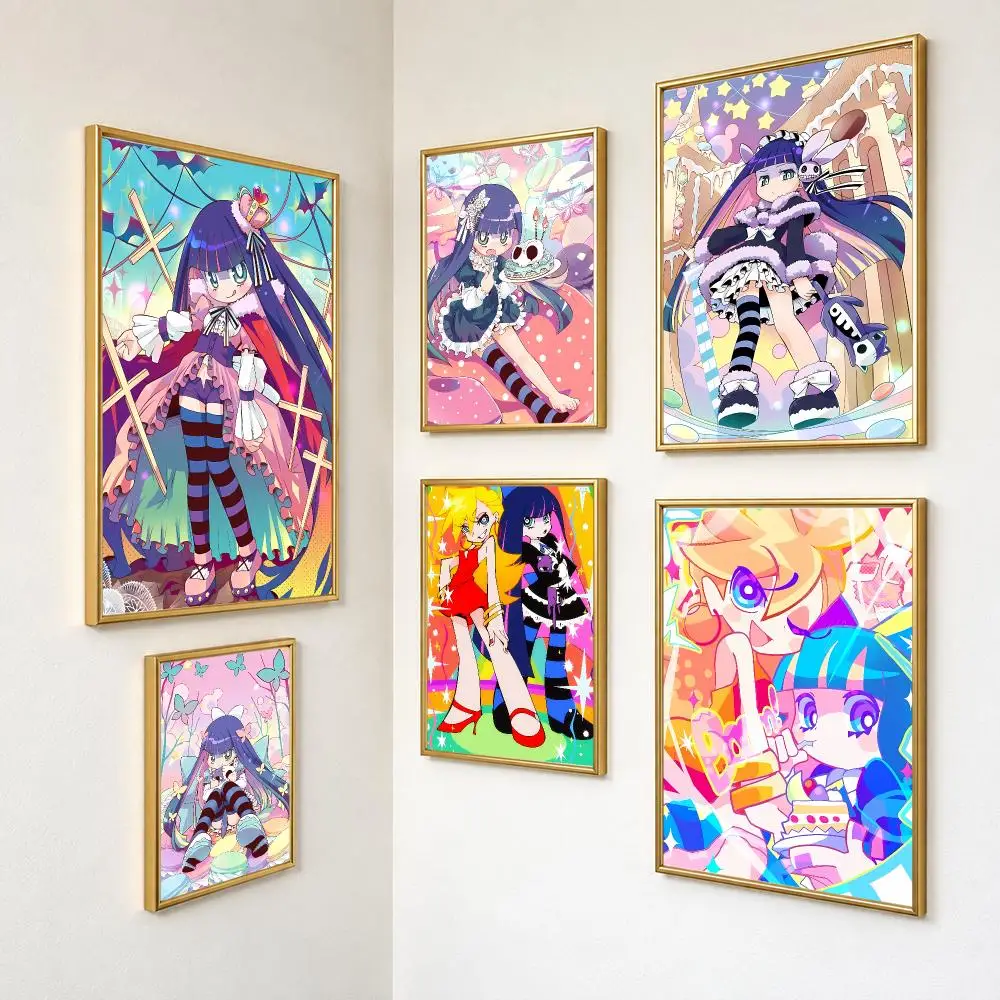 Wild Colorful Anime P-Panty And Stocking With Garterbelt Poster Peel And Stick PP Series HD Frameless Wall Indoor Decor Gift