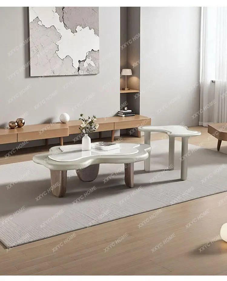 

Cream cloud coffee table combination home modern simple small apartment special-shaped irregular