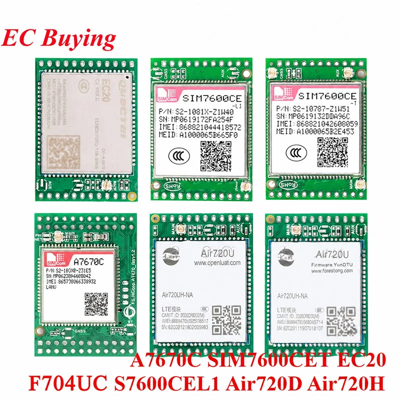 4G Module Development Core Board LTE A7670C SIM7600CE Air720D Air720H EC20 GPS Position Wifi Wireless Support FTPS/HTTPS/DNS
