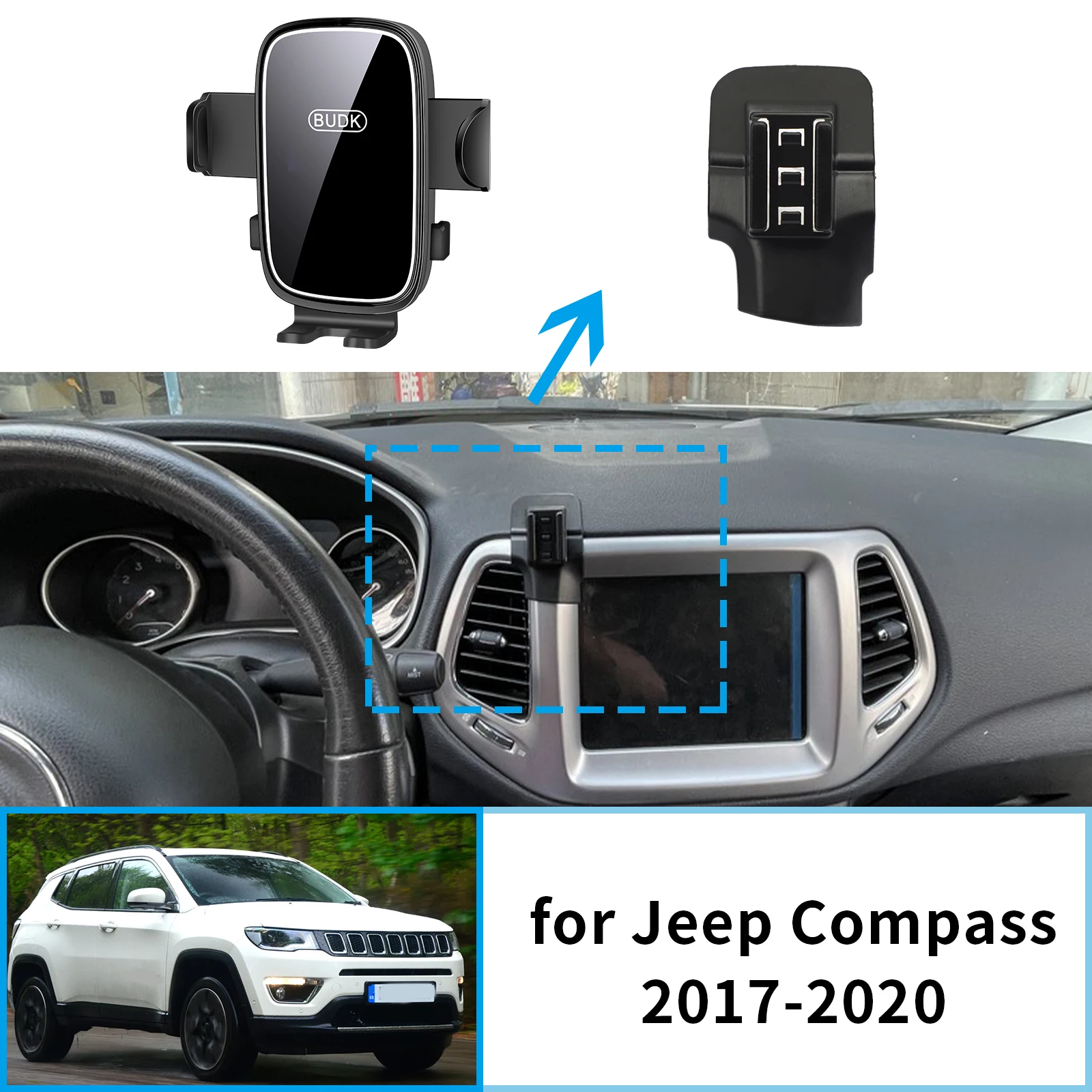 

Car Mobile Phone Holder for Jeep Compass 2017~2020 Navigation Stand Auto Accessories GPS Bracket
