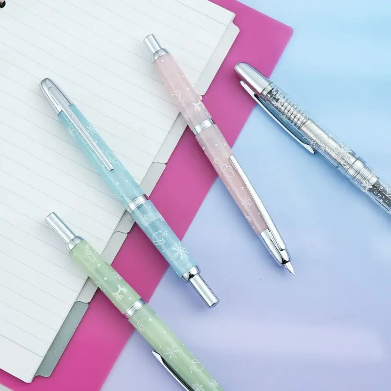 

Limited Color! JINHAO 20 Resin Press Retractable Fountain Pen Pink Green Colors with Converter Office Stationery Gifts