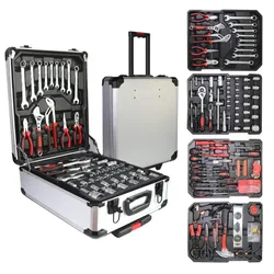 Luxury Auto Repair Combination Suit Tools Professional with Tool Belt Silver Sleeve Repair Kit Set Home Hold Hand Tool Set Gift