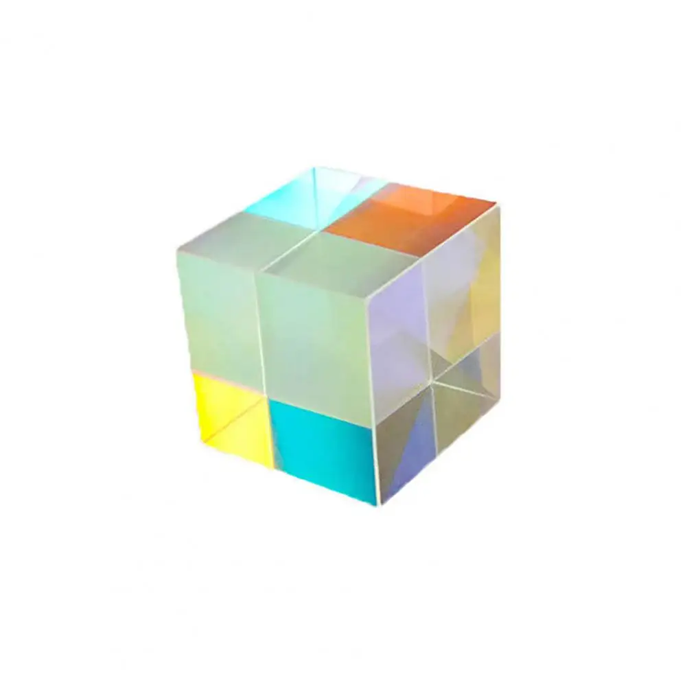 Cube Light Prism Wear-resistant Dichroic Prism Easy To Clean Science Theme Optical Prism Rainbow Maker Well Reflective