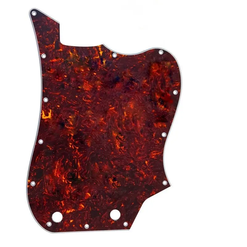 

Pleroo Custom parts - For US FD Bass VI Guitar Pickguard Scratch Plate Blank with Guitar bridge,Multi Color Choice Flame Pattern