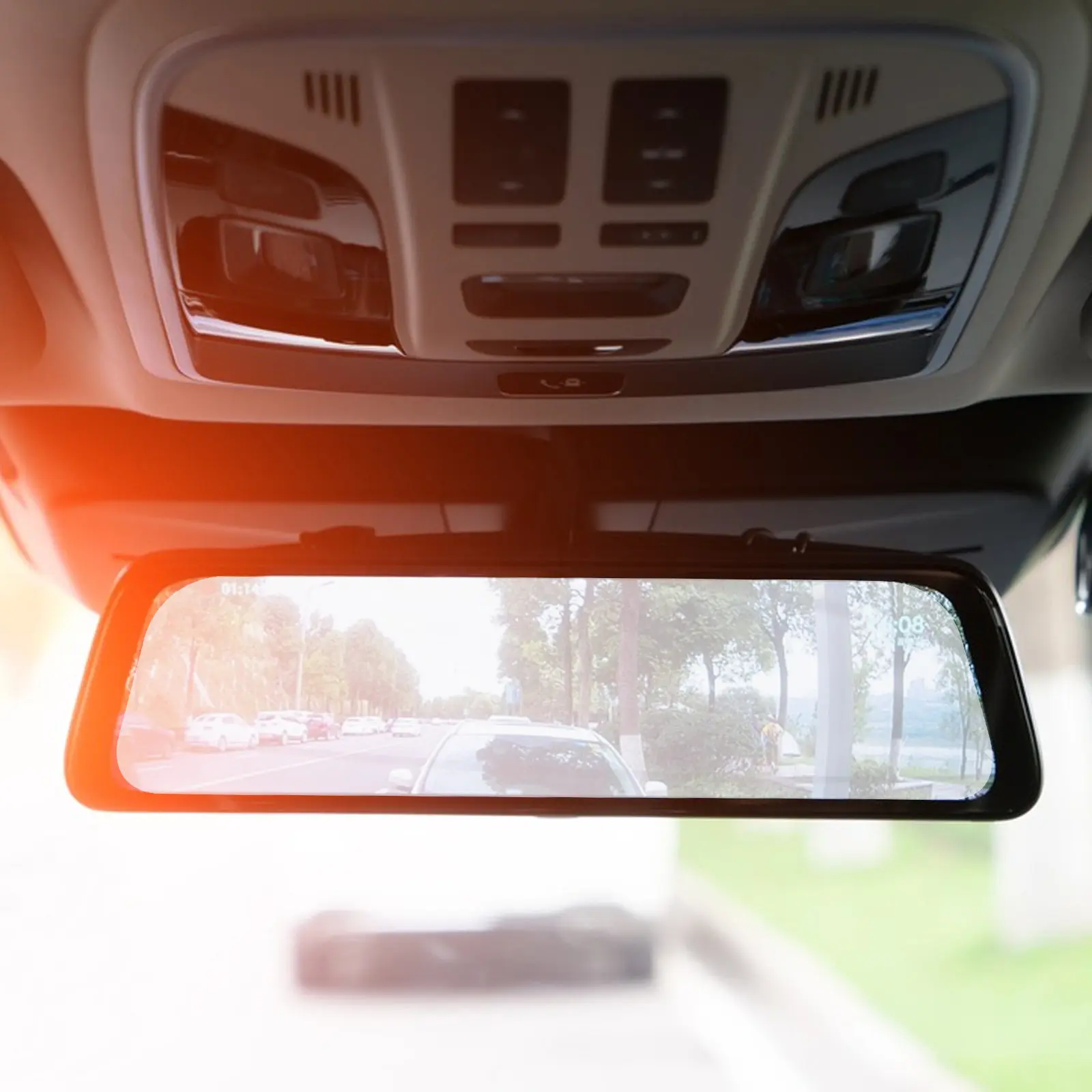 1Set Auto Interior Rearview Mirror Film Anti-Fog Protection Large Size Full Coverage Glare Reduction Rainwater Resistance Easy