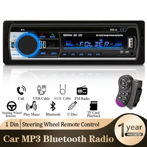 Leitor de MP3 para Carro Bluetooth Digital, 1 Din, Estéreo, FM, Áudio, Música, USB, SD, Traço, Entrada AUX, 60W x 4 12 principais vendas radio para carro - №10