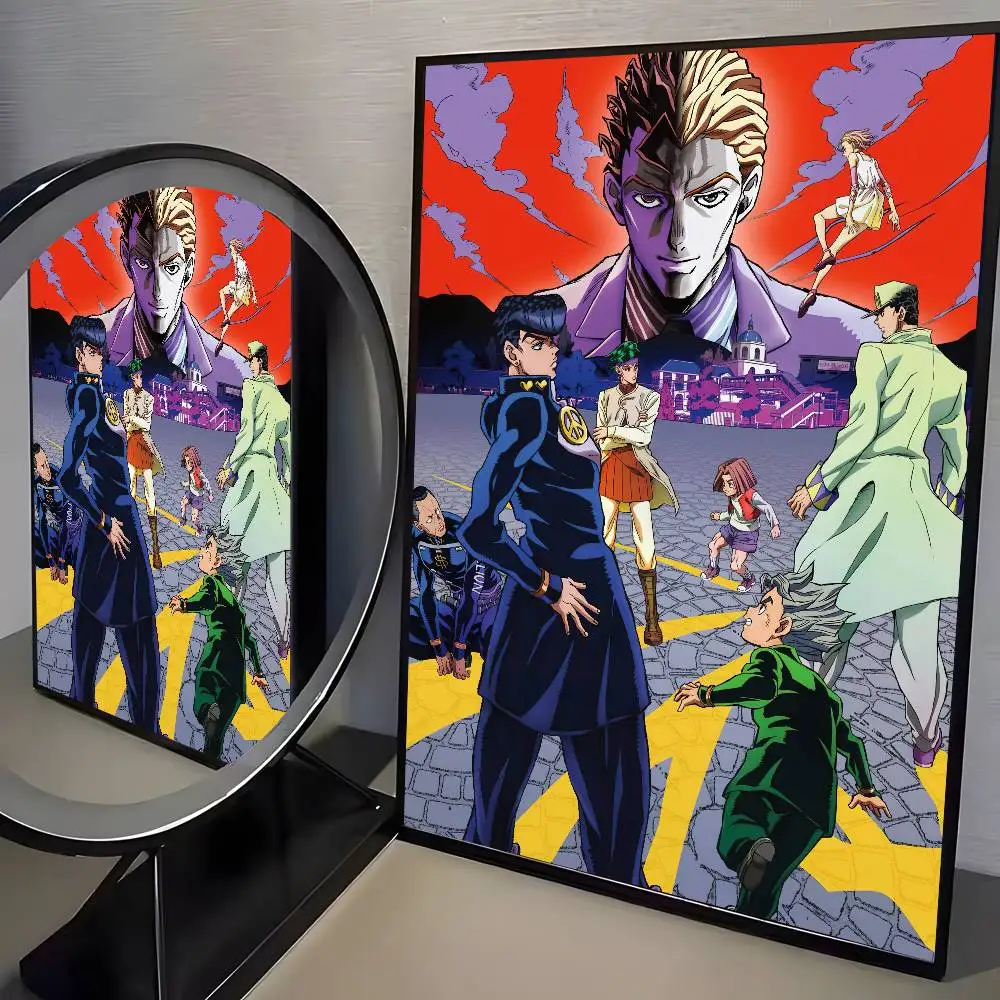 Anime JoJos Bizarre Adventure Retro-Poster, Kunst auf HD-Leinwand, hochwertiges ästhetisches Druckpapier, Wandkunst für Wohnzimmer, Heimdekoration – Detail 15