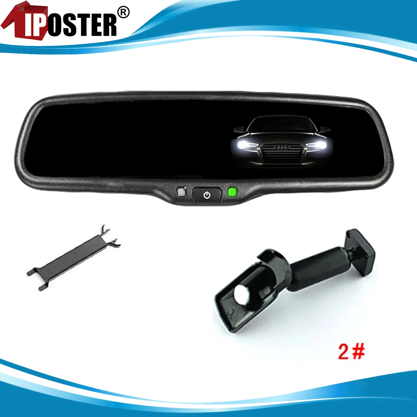 

iPoster Electronics Auto Dimming Anti-glare Car Rear View Mirror No2 Bracket For Honda Subaru SUZUKI Mitsubishi