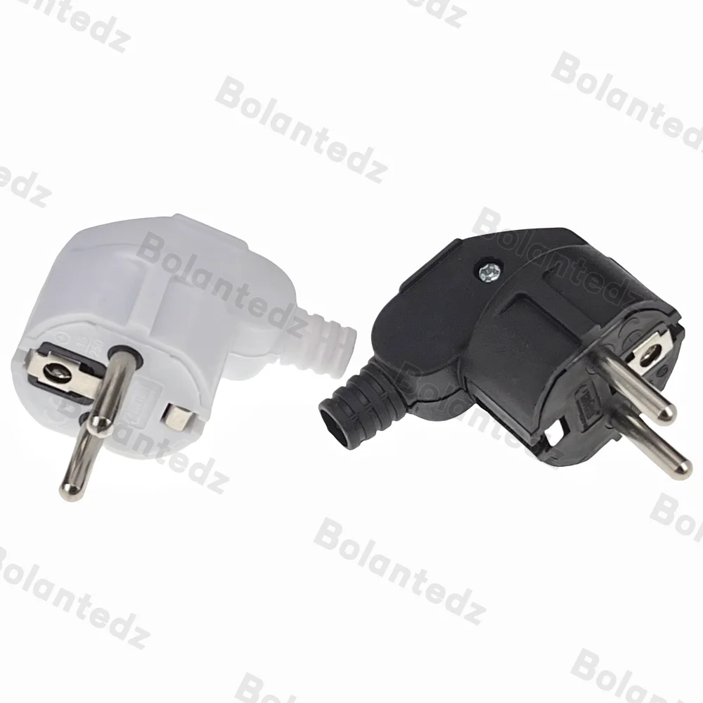 Bolantez 3 Pcs 4.8mm EU Schuko, Replaceable & Rewireable 250V 16A IP44 Socket Connector For Power Extension Cable