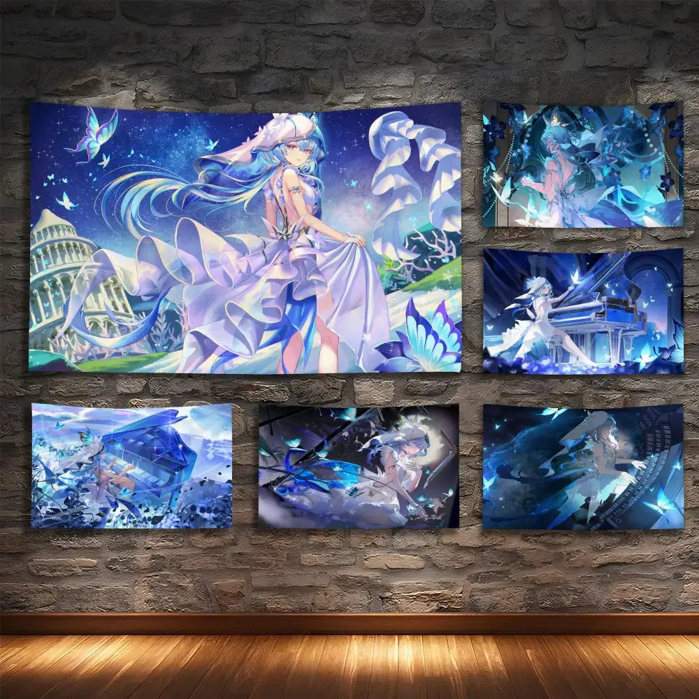 

Shorekeeper Wuthering Waves Tapestry Custom Living Bedroom Party Dormitory Interior Wall Bohemian Decoration Attached Clip