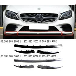 Front bumper chrome decorative strip A2058858602 A2058858702 A2058858802 For Mercedes Benz C-Class W205 2019-2021 C200 C300