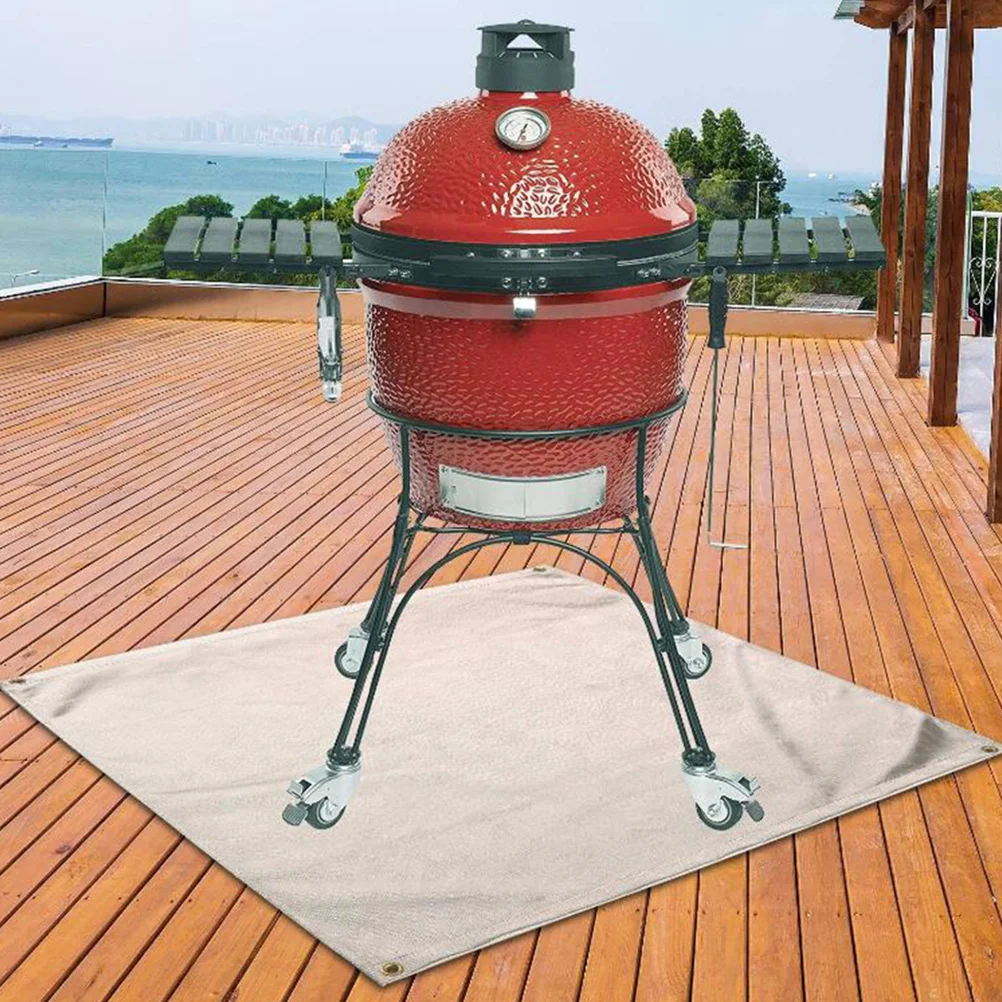 1Pcs Flamme Beständig Tuch Wärme Isolierte Grill Matte Outdoor Herd Pad Feuer Hemmende Decke Matte Grill Matten