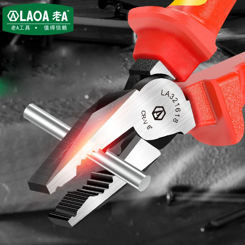 LAOA 1000V Insulated Wire Cutter Pliers Electrical Nipper Pliers VDE Cable Strippers Saving Insulated Rubber Coated Handle