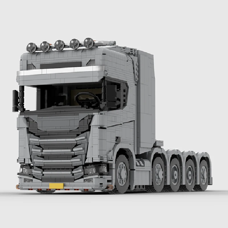 3872 قطعة نموذج نقل رمادي اللون إصدار 770S MOC، مكعبات بناء تعليمية قابلة للتخصيص، تصميم نموذج تعليمي، لعبة اصنعها بنفسك، هدية للمهرجانات