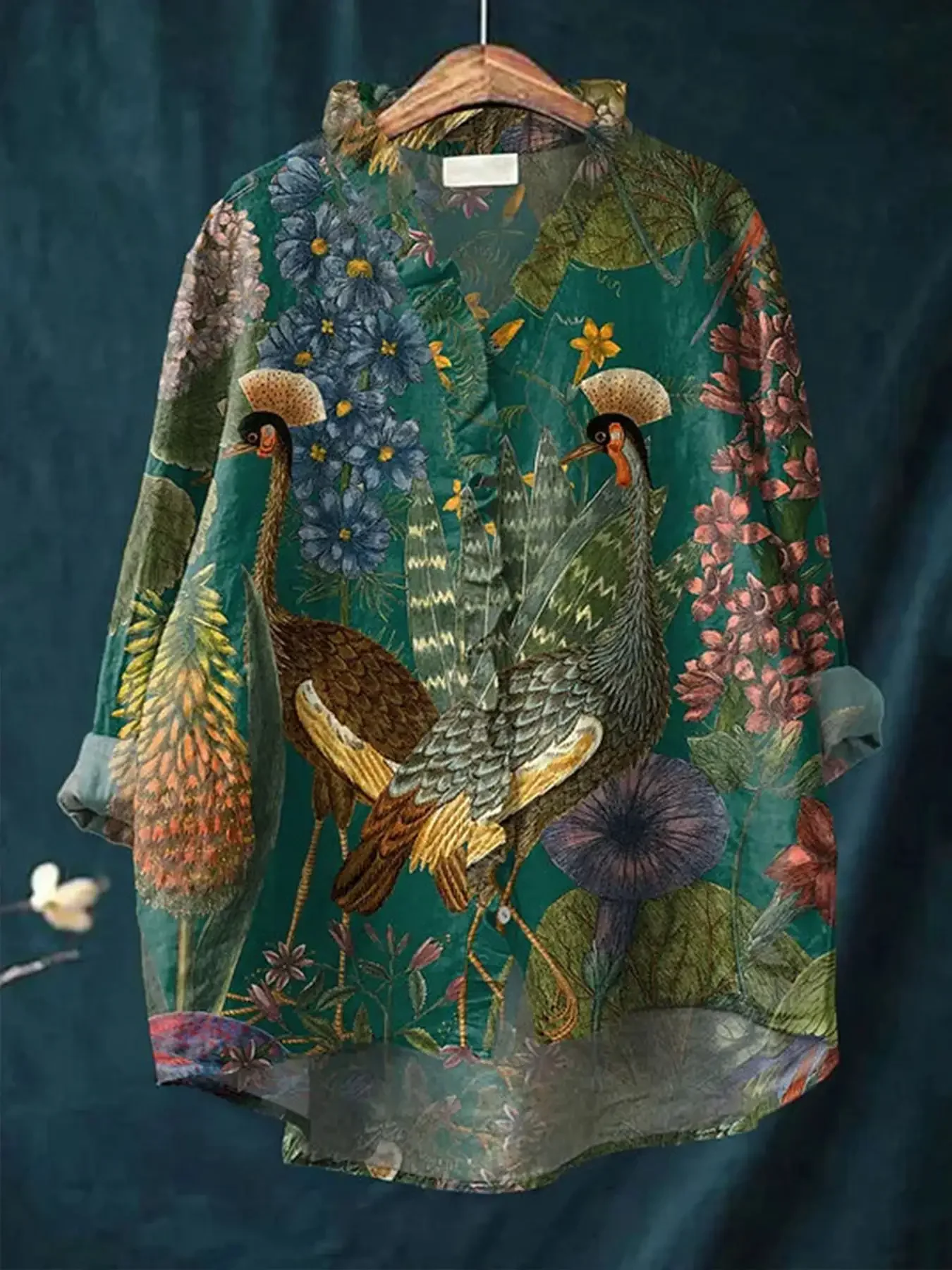 2026 Women's Long Sleeve Lace Shirt, Vintage with Various Exquisite Pattern Designs, Ideal gift, machine washable