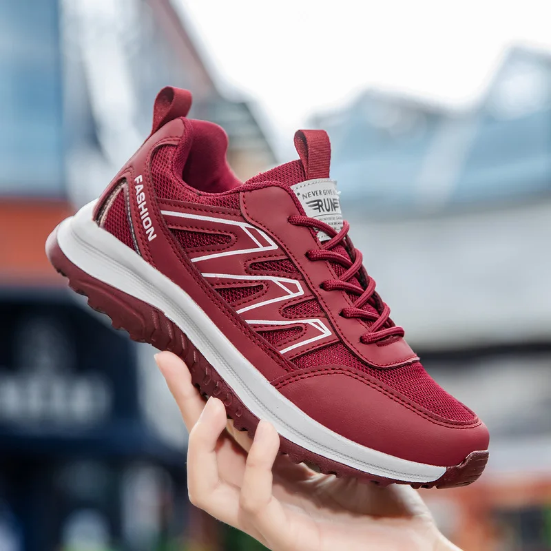 

New Breathable Mesh Unisex Walking Shoes Spring Autumn Season Cold Glue Durable Soft Bottom Casual Sports Sneakers Middle-Ag