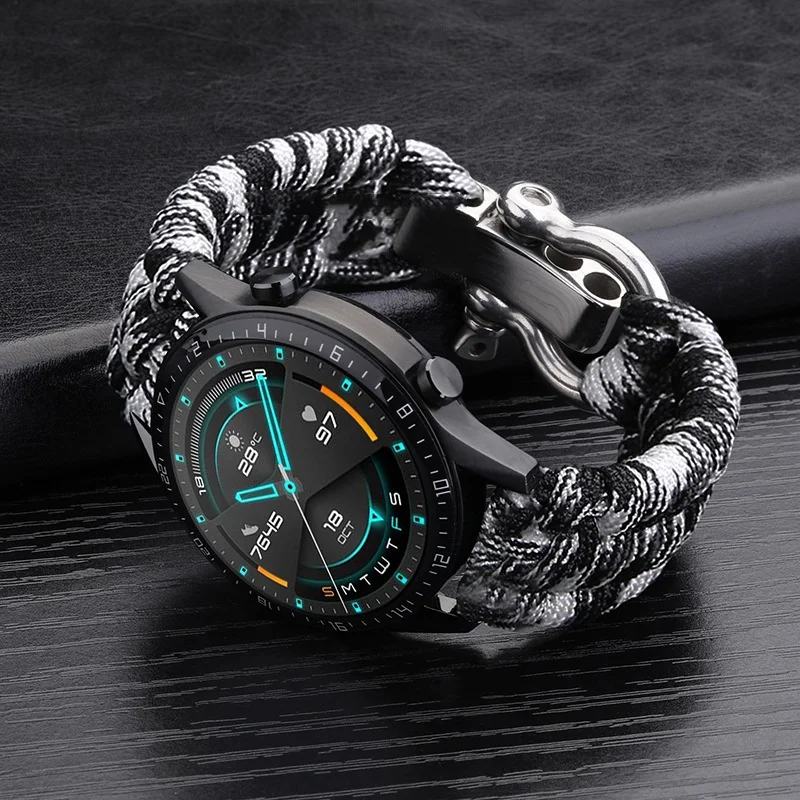 20mm 22mm 24mm Weben Nylon Sport Uhrenarmband für Männer Frauen Universal Uhrenarmband Armband Zubehör mit Werkzeug – Detail 9