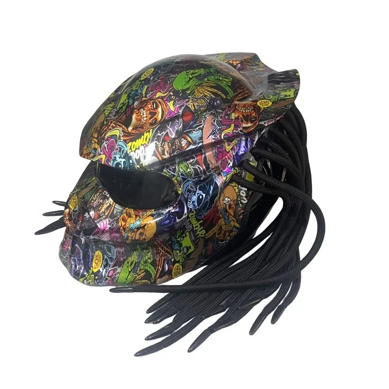 Iron Blood Warrior Helmet Motorcycle Glass-reinforced Cool Full Helmet Wind Cross-border Riding Hip-hop Hat Europe And America