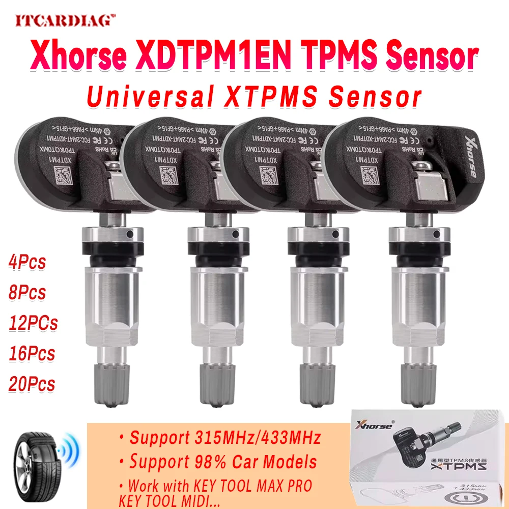 

Xhorse XDTPM1EN Датчик TPMS 315 МГц 433 МГц Универсальный датчик XTPMS для ключевого инструмента MIDI/ключевого инструмента Max Pro/Key Tool Plus+MINI TPMS TOOL