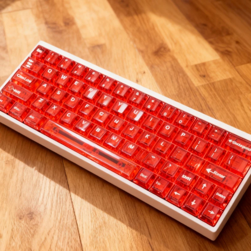 Transparante PC-toetsenbord Keycaps Cherry Profile Compatibel met 61/68/75/87/980 Layout-toetsenborden 129 Vervanging Keycaps voor doe-het-zelf