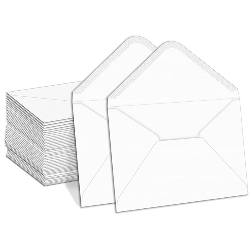 

100 Pcs White Envelopes Card Storage Envelope For Invitation, Wedding, Announcements, Baby Shower Blank Envelope