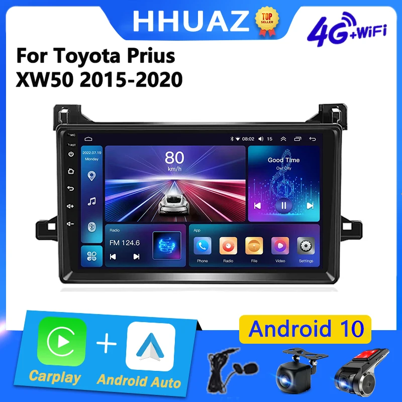 

Android Navigation For Toyota Prius XW50 2015 - 2020 Radio Automotive Multimedia Player GPS Wireless Carplay DSP car audio