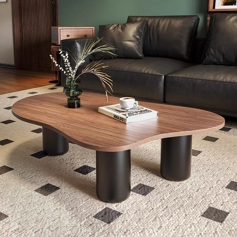 French Antique Style Walnut Small Coffee Table Light Luxury Simple Coffee Table Home Or Apartment Life