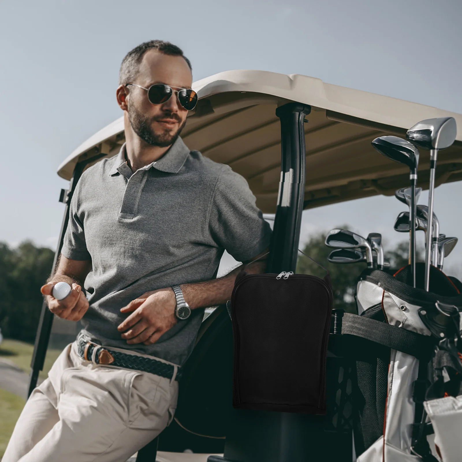 

Golf Shoes Bag Large Capacity Handheld Shoe Holder Shoe Travel Organizer Portable Zippered Sneaker Storage Pouch