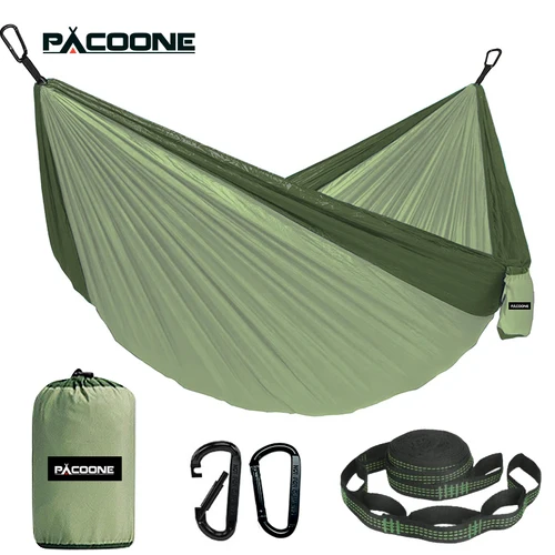 Hamaca para acampar al aire libre, hamaca portátil individual o doble, accesorios para acampar, hamaca para jardín interior, columpio de viaje