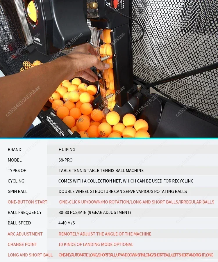 Huipang S8-PRO JT-A Robot for table tennis serving robot machine Full-automatic programmable table tennis trainer ping pong