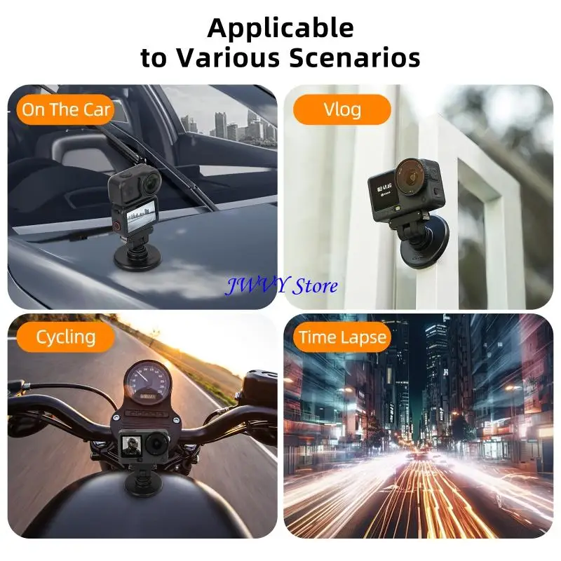 573A Haltbarkeit Magnetfuß Schnellwechseladapter für Action 6-Kameras Halterung Einfache Installation 180-Grad-Neigung für – Detail 2