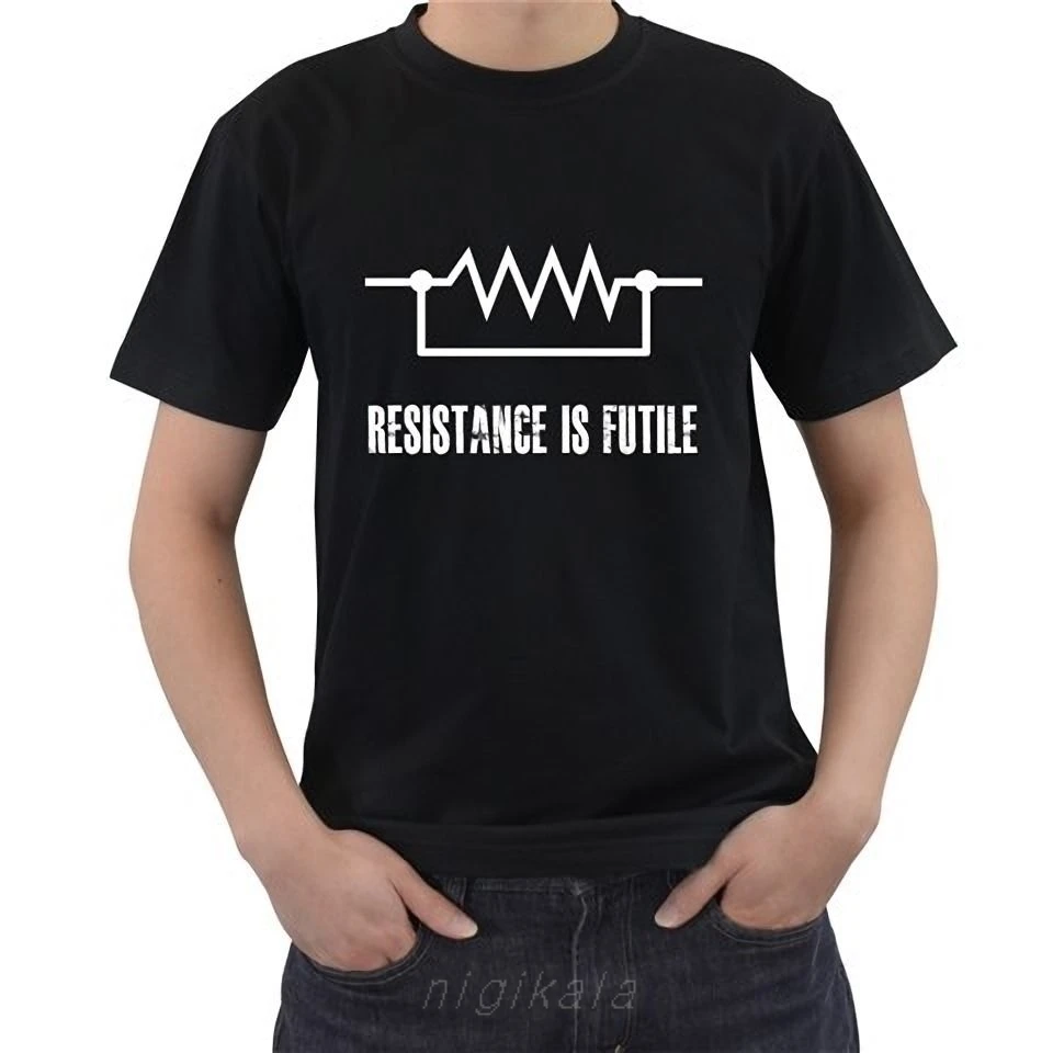 Resistance Is Futile - BORG Short Sleeve  Mens T-Shirt Summer Men Clothing Casual Cotton Hip Hop Short Sleeve Top Tee