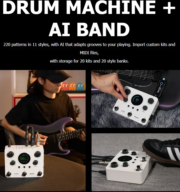 Estação de frases e bateria Mooer GL200 Groove Loop Series com 100