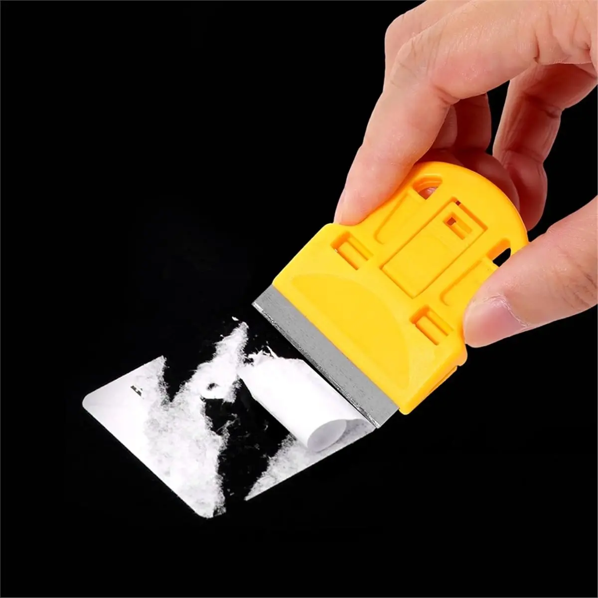 (ABLP) 4 Pcs Plastic Blade Scraper Adhesive Remover Cleaning Scrapers Paint Scraper Tool for Removing Labels Stickers Taping