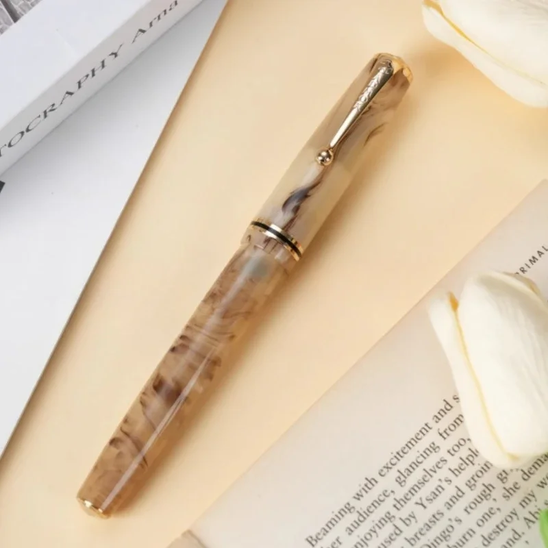 Hot ADMOK 28 Button Press Bock Fountain Pen Bock Schmidt Nib EF/F/F/Nib Classic Retro Design Business Gift Pen Calligraphy Gif