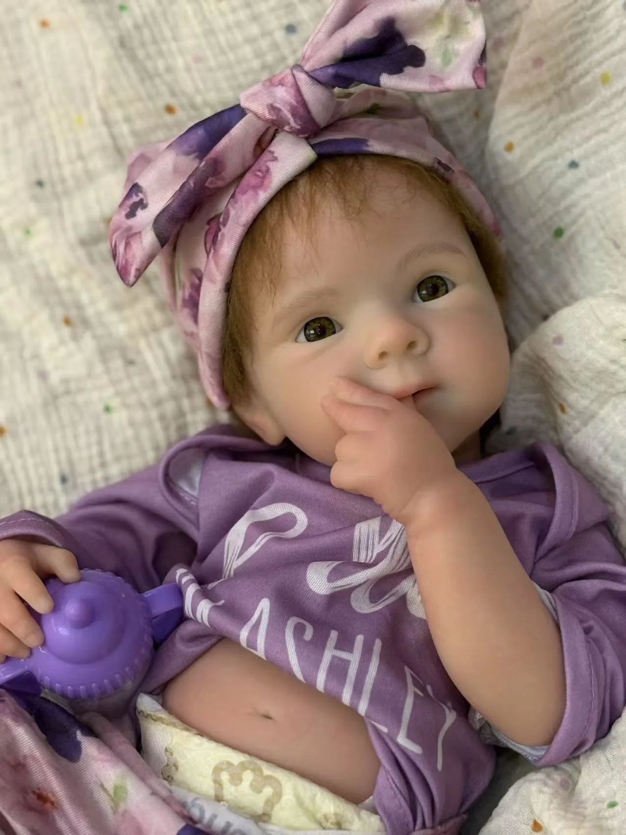 18 بوصة سيليكون فتاة بيتي اليدوية بيبي لمسة ناعمة نابض بالحياة بيبي 2025 لطيف تولد من جديد لعبة للأطفال هدايا عيد ميلاد #5