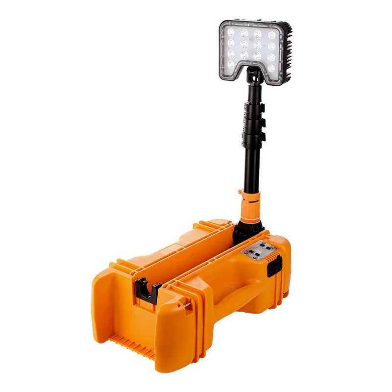 

work lights, industrial lighting LED mobile red and yellow warning lights, flood control and rescue low pole lights 1 meter