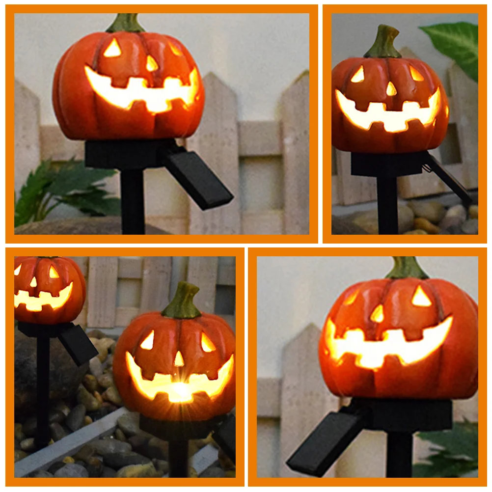 Halloween Jack-o-lantern Solar Pathway Lights Garden Outdoor Decorations Lamp Yard Globe