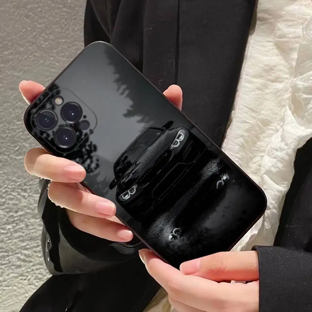 الرياضة أسود أحمر سيارة كول جراب هاتف سيليكون لينة آيفون 16 15 14 13 12 11 برو ميني XS ماكس زائد X غطاء