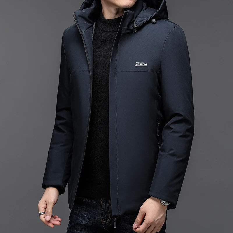 Middle Aged Dad Warm Jacket Casual Outdoor Soft Shell Hooded Waterproof Travel Windbreaker Retro Versatile Removable Cap Coat