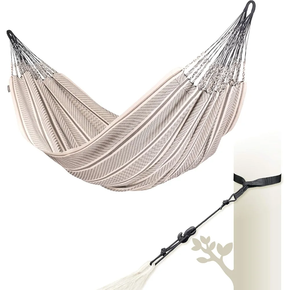 

Flora Classic Cotton Hammock with TreeMount and Straps for Indoor and Outdoor Use - Extra Large Size